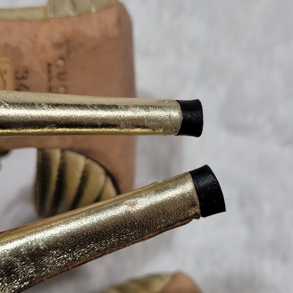 ♥️Auth GUCCI sandals Sexy Elegant heel shoe sz 34C ♥️ - Picture 12 of 16